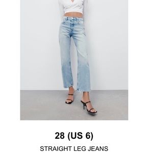 Zara straight leg jeans